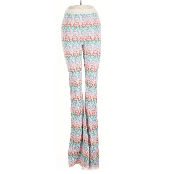 Marco Rambaldi Multicolor Heart Flare Knit Pants - Picture 5 of 10